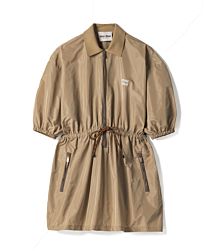 Miumiu Women's Cord Technical Fabric Dress Apricot