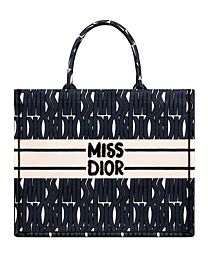 Christian Dior Large Dior Book Tote Dark Blue