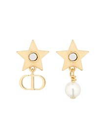 Christian Dior Women's Dior Star Earrings Golden